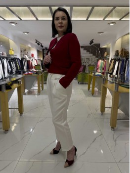 O DERİN ŞIK BEYAZ PANTOLON 4740