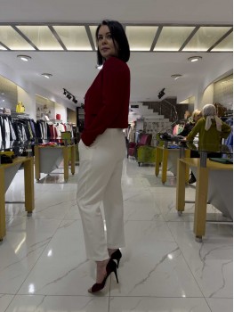 O DERİN ŞIK BEYAZ PANTOLON 4740