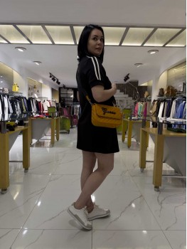 ONTRİKO SCUBA KUMAŞ  SIYAH SPOR ELBİSE 36483