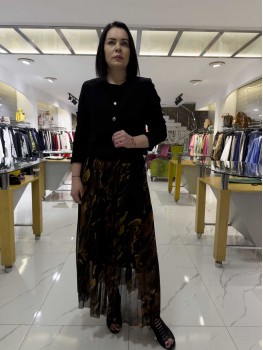 Mİ UZUN  DESENLİ ETEK 82569