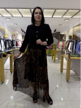 Mİ UZUN  DESENLİ ETEK 82569