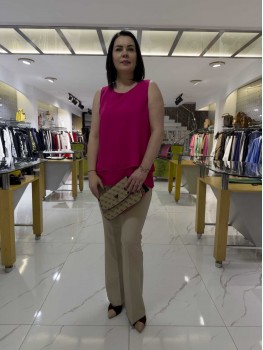 Mİ KOLSUZ ŞİFON BLUZ 84416