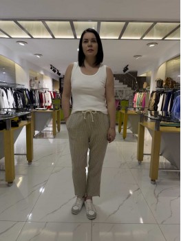 SERPİL TANRIVERDİ KETEN  PANTOLON 6104