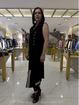 FATMA DANIŞMAN  SİYAH FERMUARLI YELEK 2576