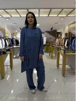 FATMA DANIŞMAN KOT TUNİK İKİLİ TAKIM 5304