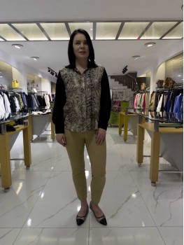 İNDİGO LEOPAR GÖMLEK 7081