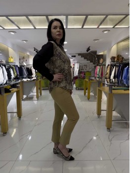 İNDİGO LEOPAR GÖMLEK 7081