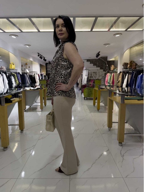 Mİ SATEN LEOPAR GÖMLEK 84367 Mİ SATEN LEOPAR GÖMLEK 84367