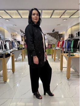 SERPİL TANRIVERDİ SIYAH PANTOLON 6153